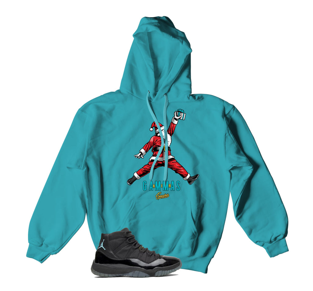 Retro 11 Gamma Blue Air Santa Hoody