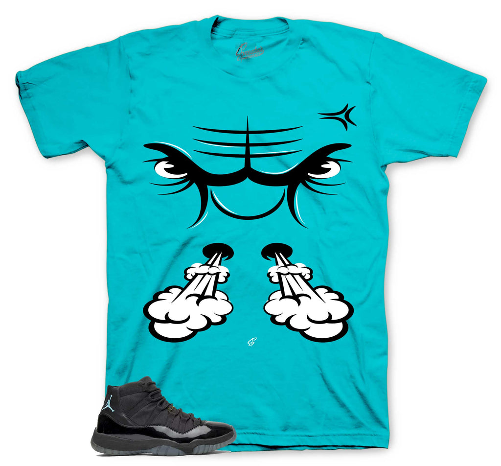 Retro 11 Gamma Blue Raging Face Shirt