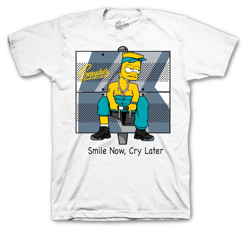 Retro 11 Gamma Blue Smile Now Cry later Shirt