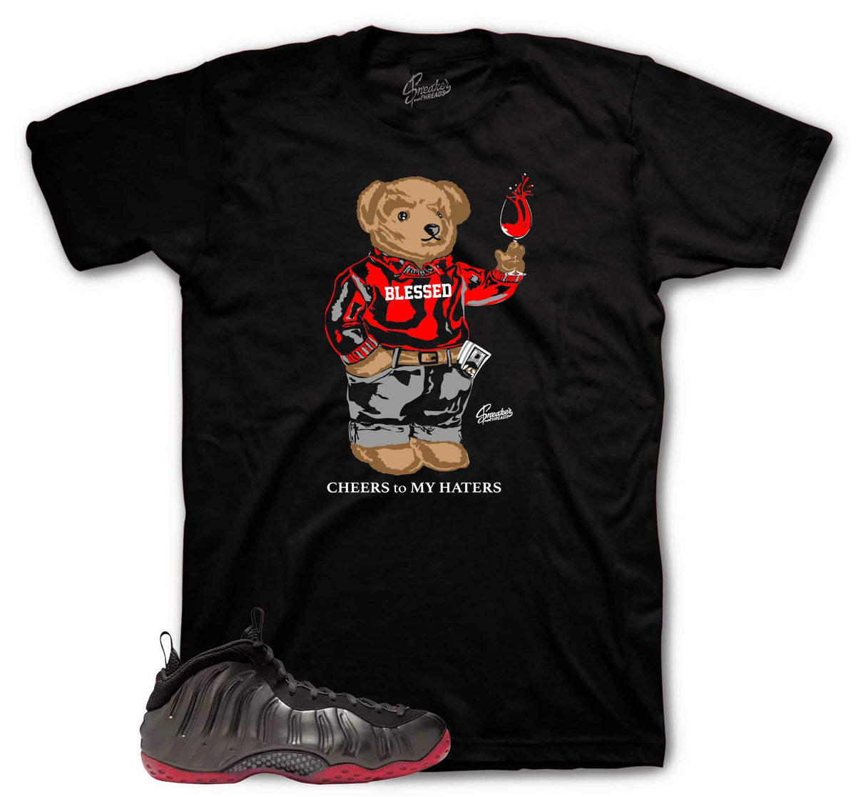 Foamposite Cough Drop Cheers Bear Shirt