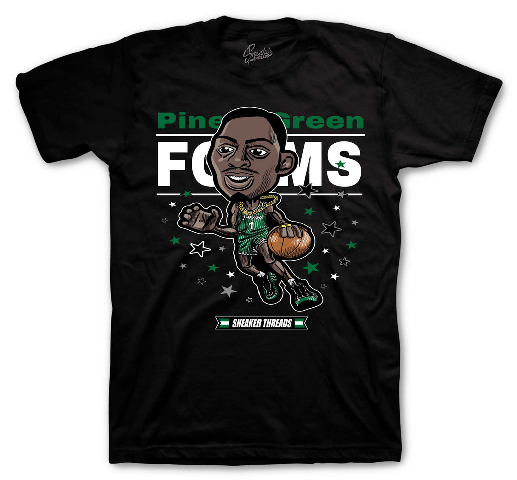 Foamposite Pine Green Toon Shirt
