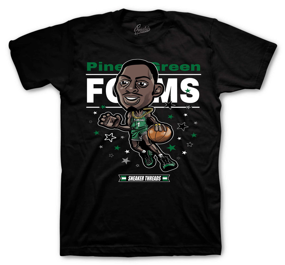 Foamposite Pine Green Toon Shirt
