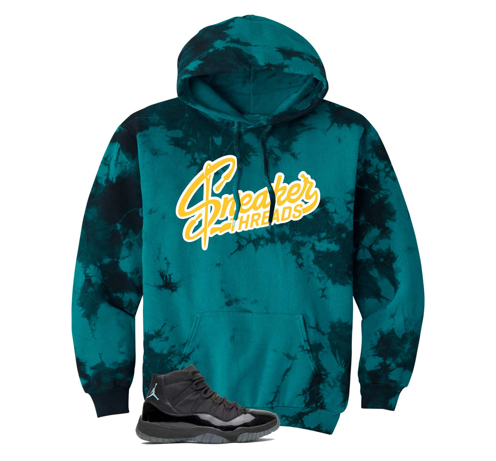 Retro 11 Gamma Blue ST Logo Tye Dye Hoody