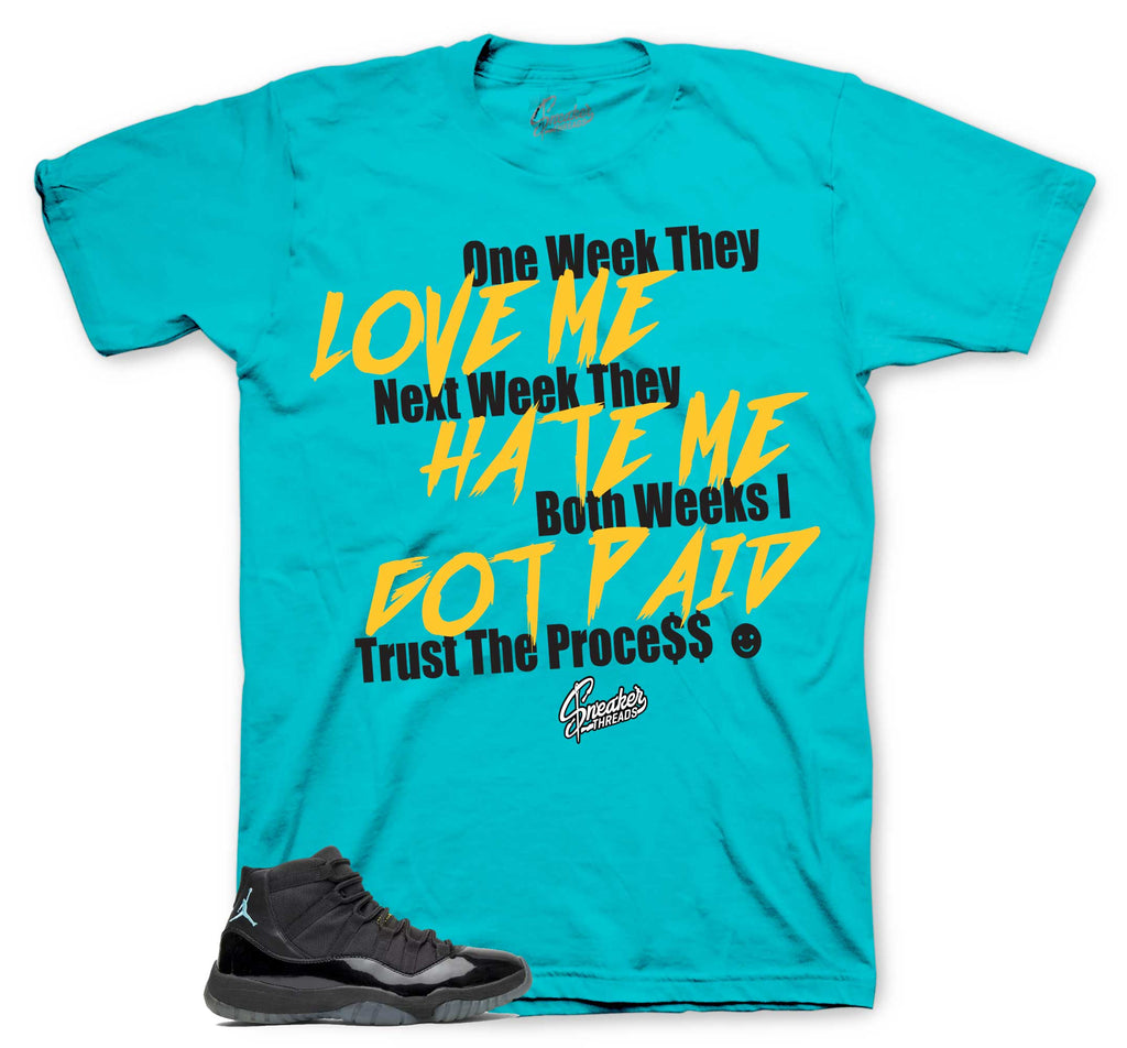 Retro 11 Gamma Blue Trust The Process Shirt