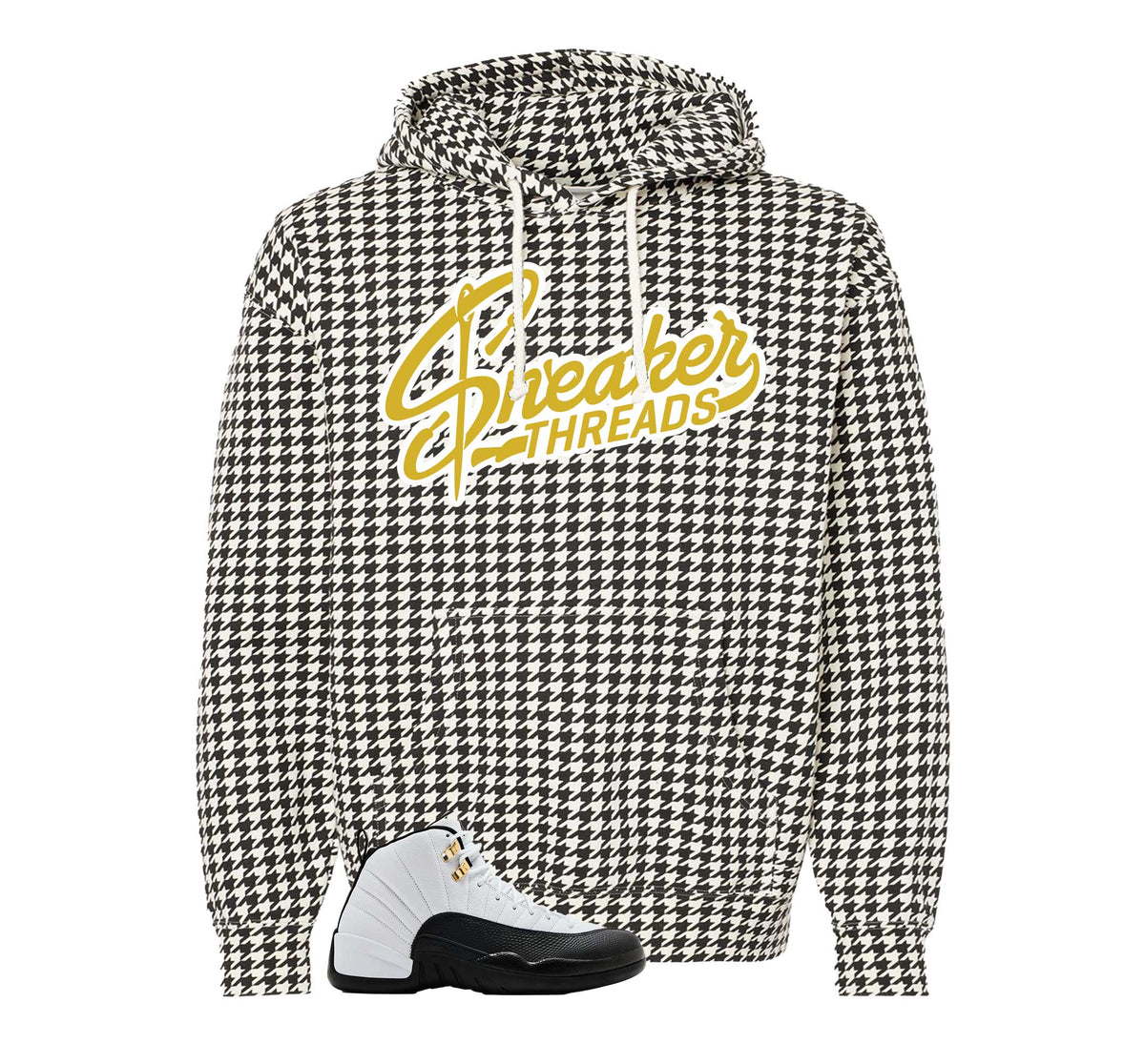 Retro 12 Taxi Sneaker Threads Checkered Hoodie