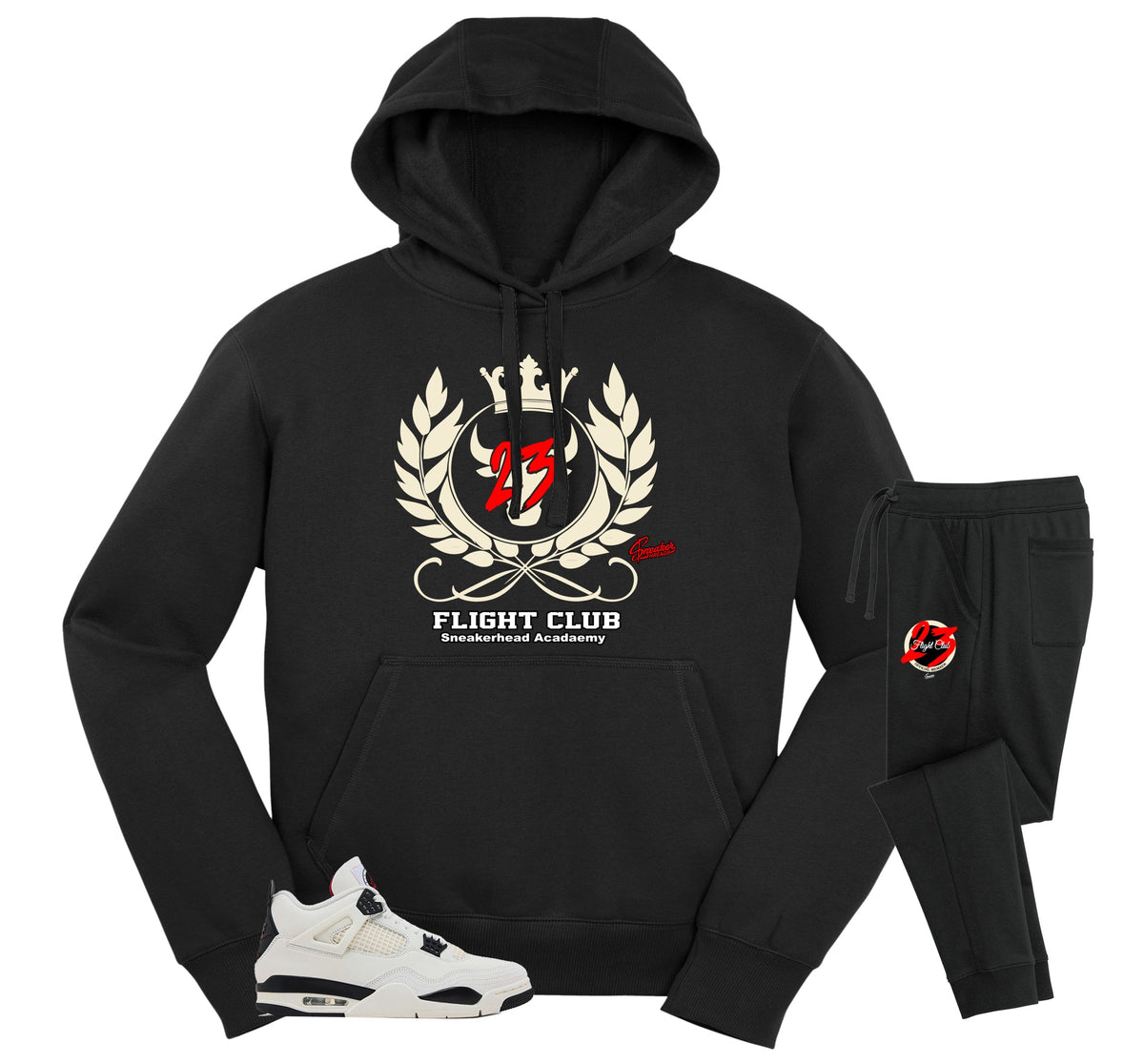 Retro 4 Flight Club Academy Hoodie Jogger Set
