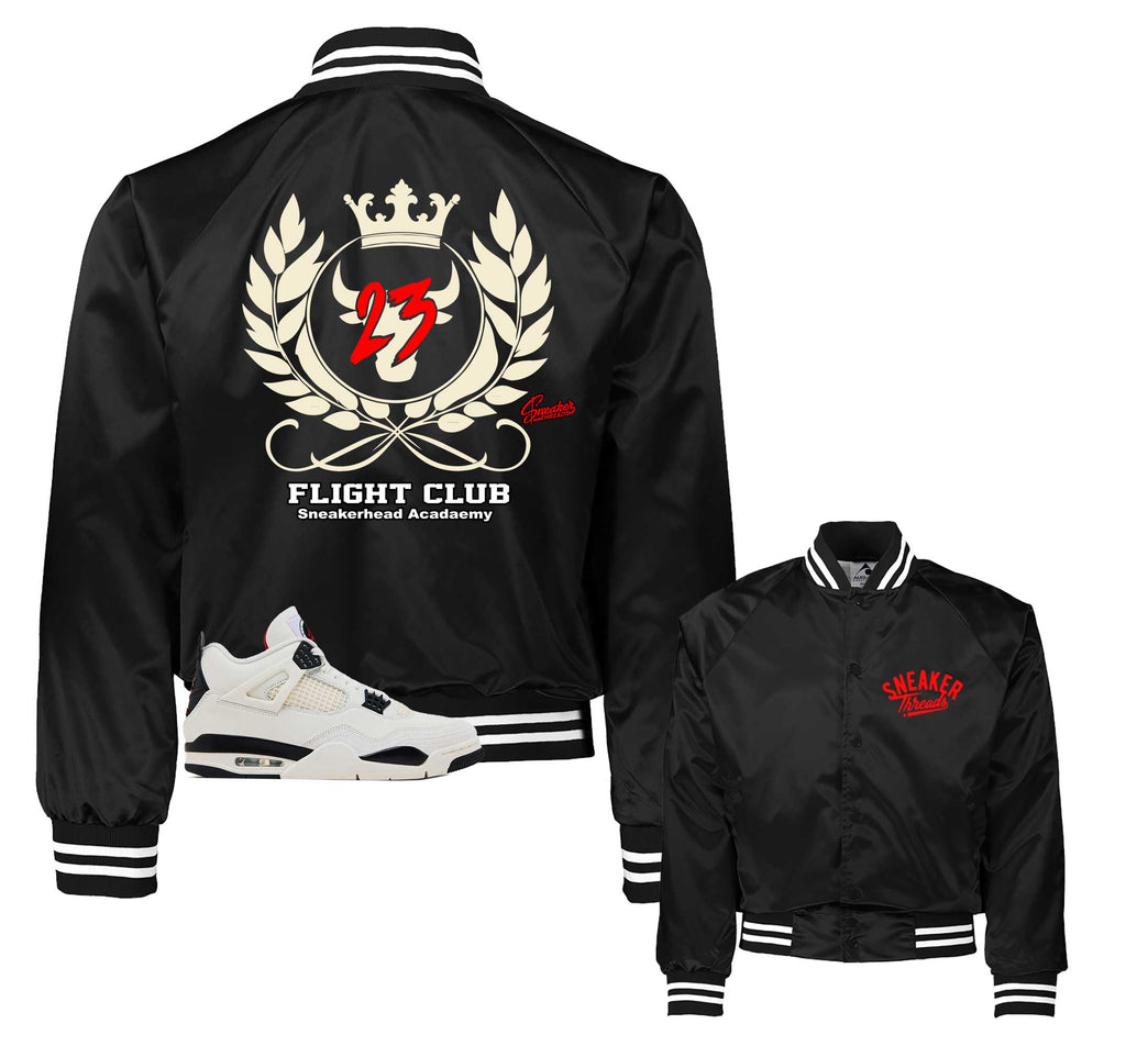 Retro 4 Flight Club Academy Satin Jacket