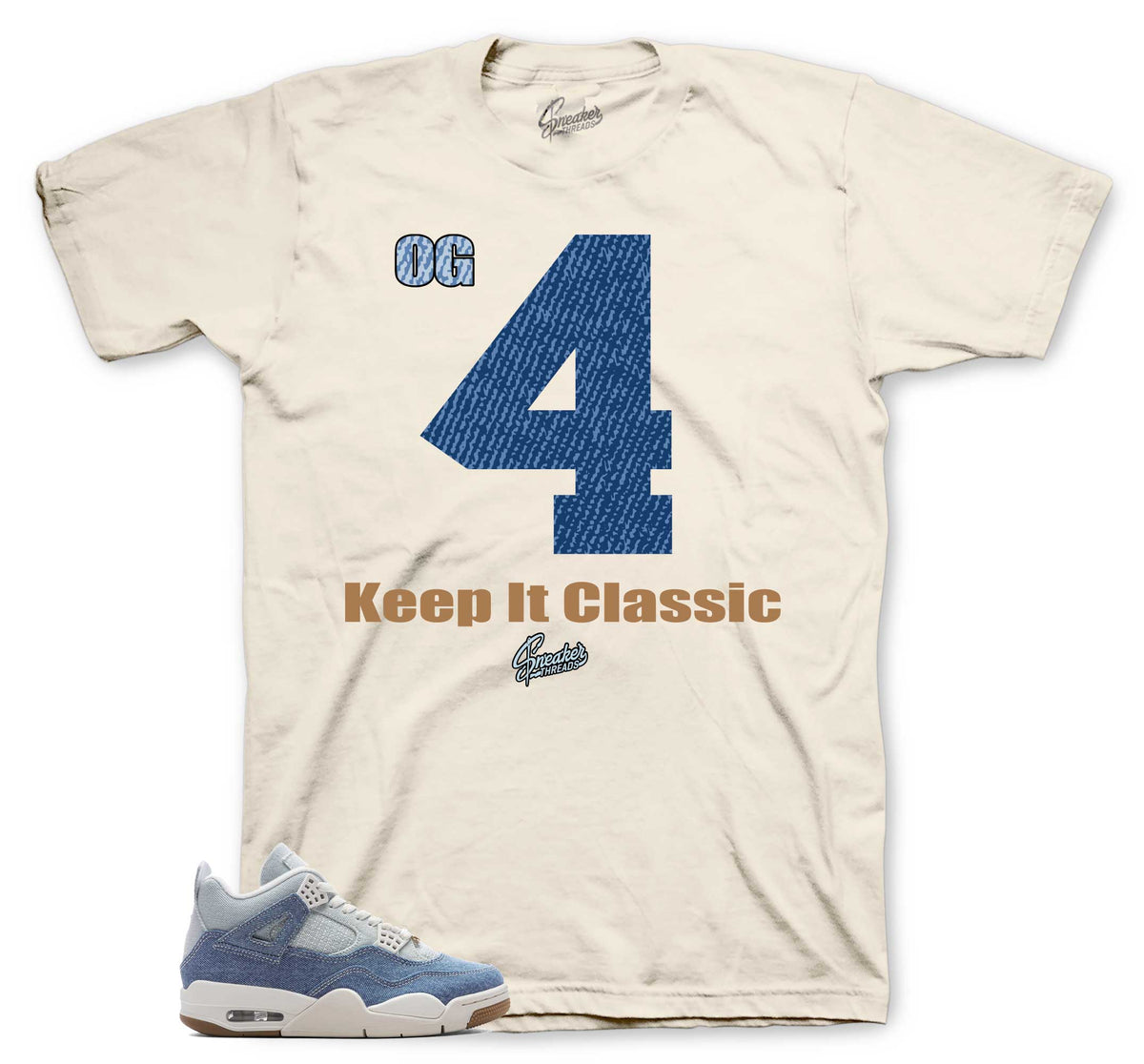 Retro 4 Worn Blue Keep It Classic Shirt