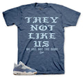 Retro 4 Worn Blue Not Like Us Shirt