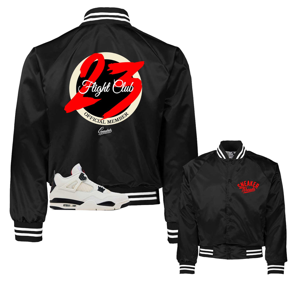 Retro 4 Flight Club Members Satin Jacket