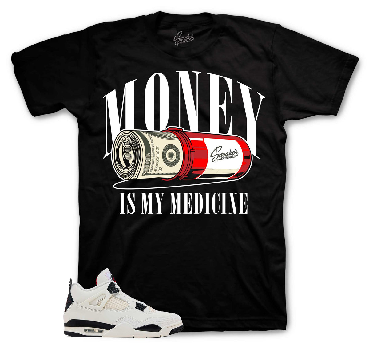 Retro 4 Flight Club Money Medicine Shirt