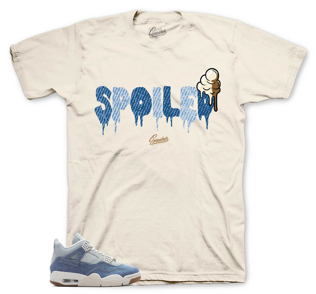 Retro 4 Worn Blue Spoiled Shirt