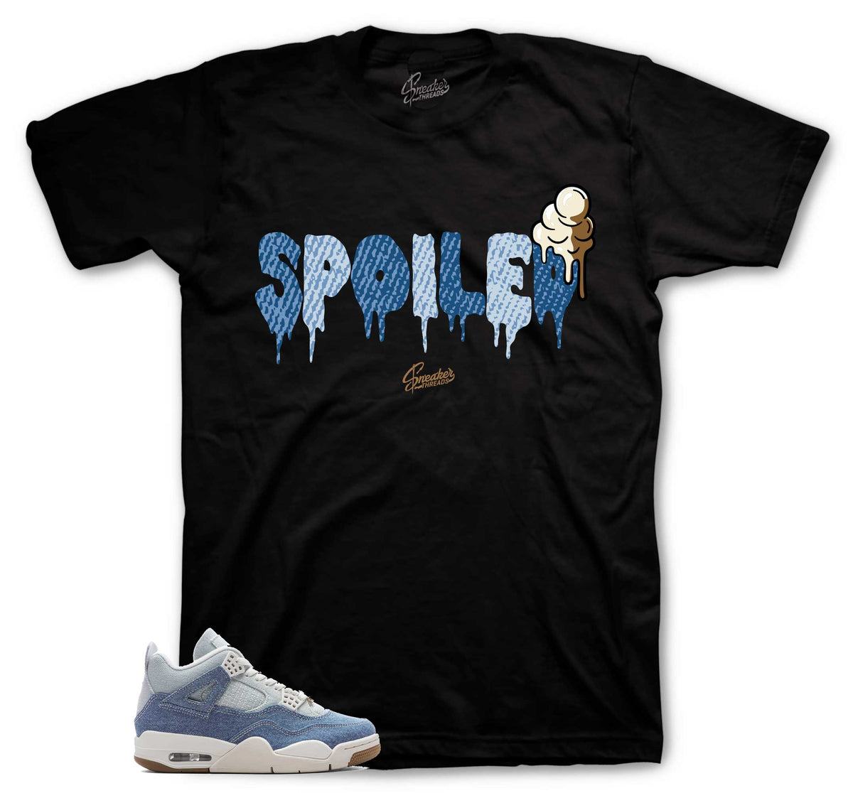 Retro 4 Worn Blue Spoiled Shirt