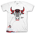Retro 5 Fire Red War Bully Shirt