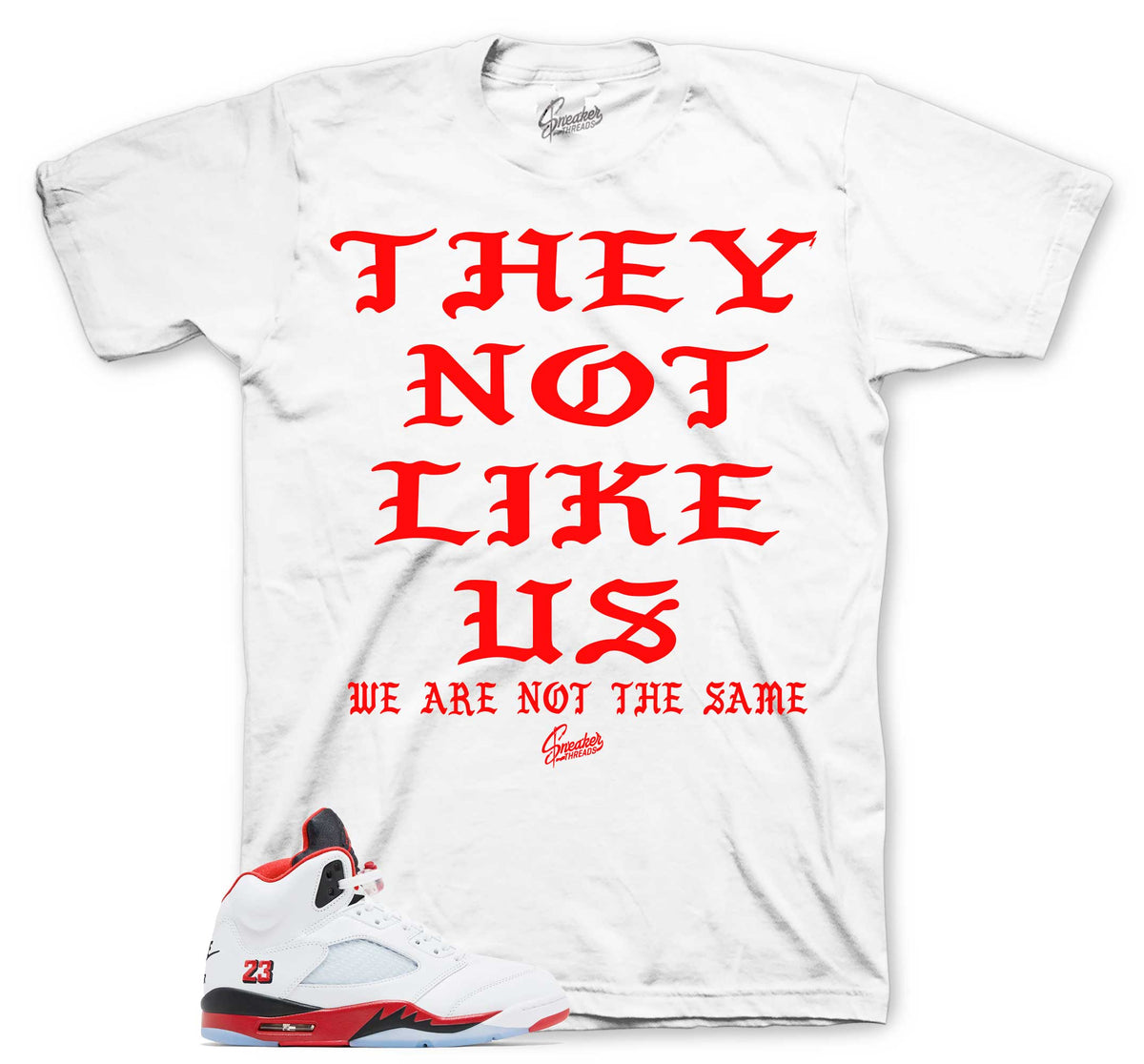 Retro 5 Fire Red Not Like Us Shirt
