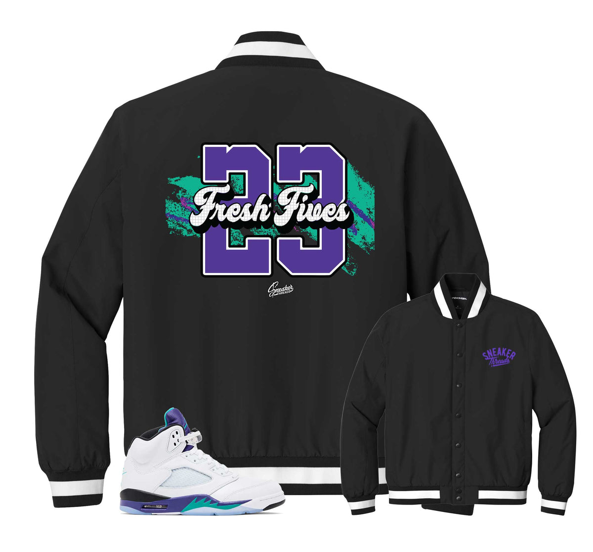Retro 5 Grapes Fresh Fives Insulated Jacket
