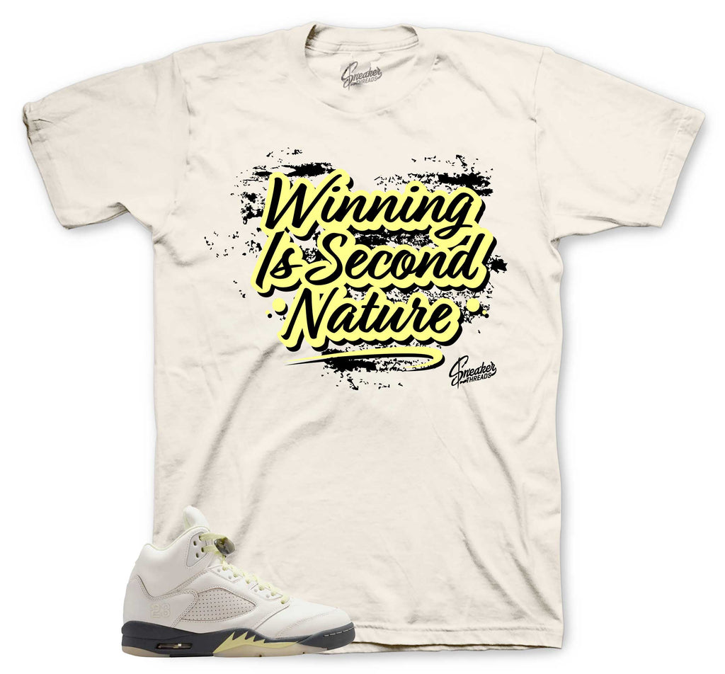 Retro 5 Luminous Green Second Nature Shirt