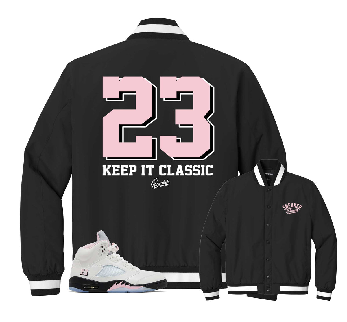 Retro 5 Soft Pink Keep it Classic Insulated jacket