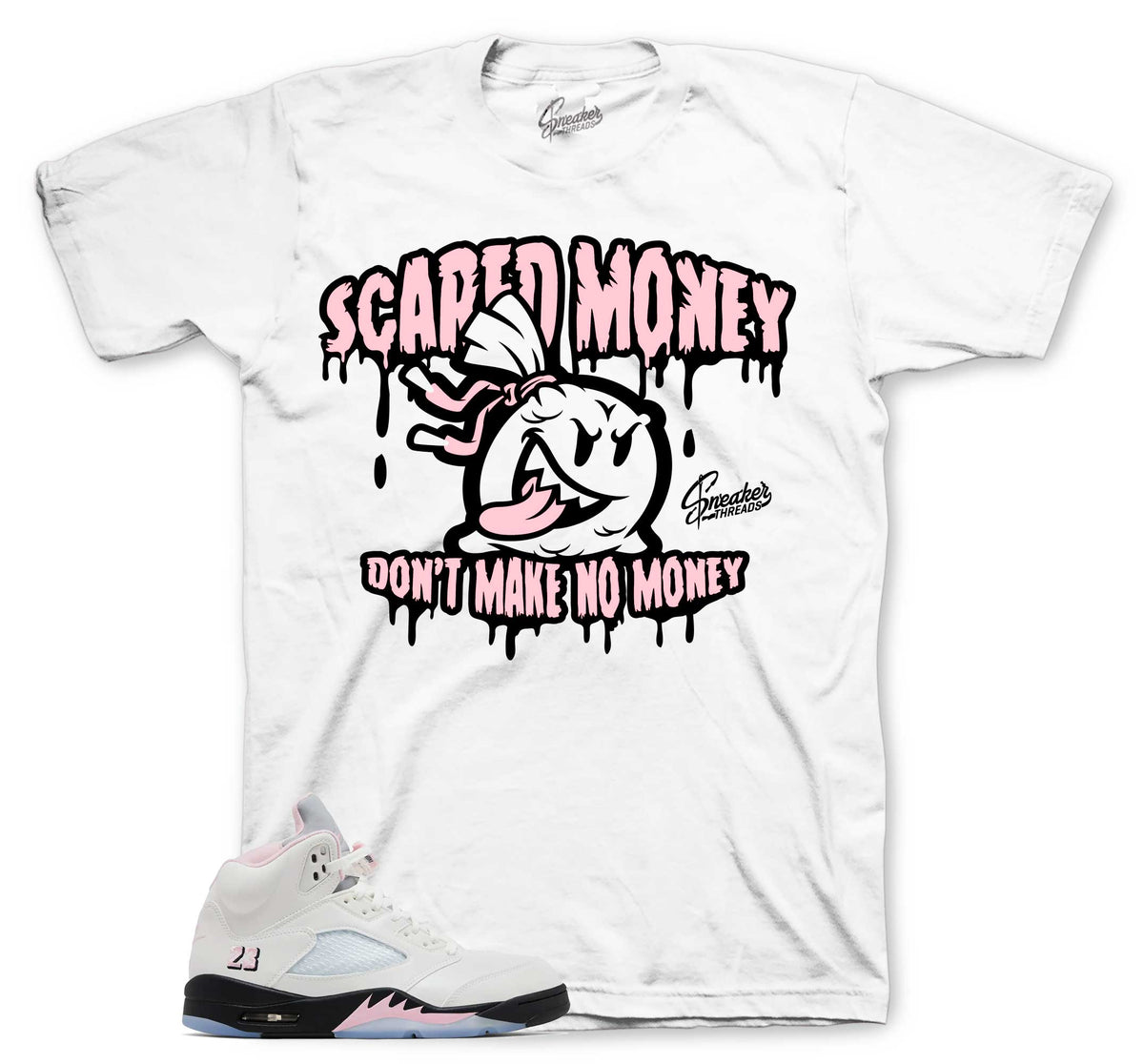 Retro 5 Soft Pink Sacred Money Shirt