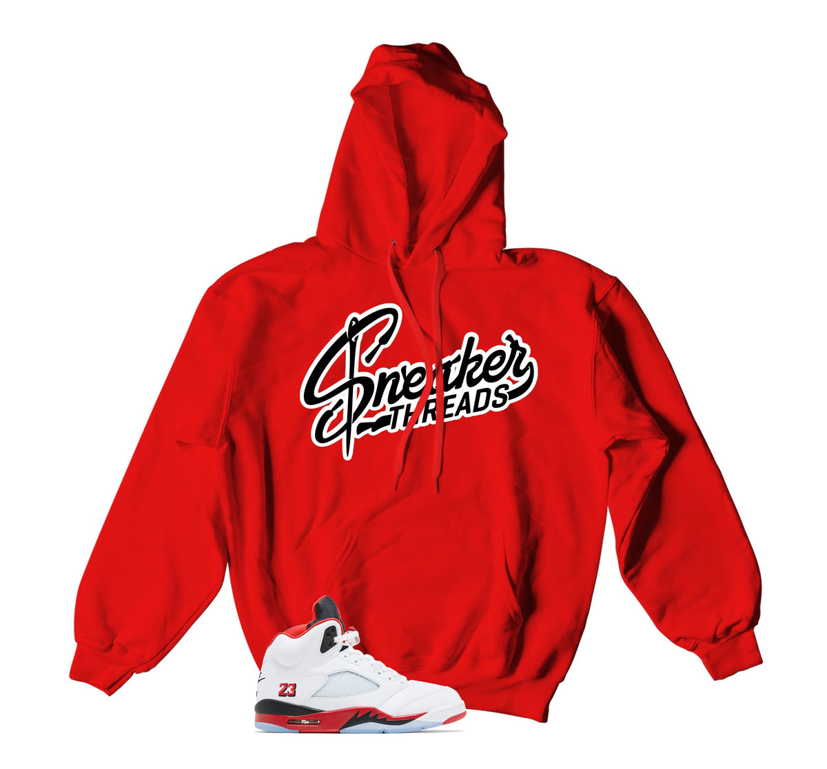 Retro 5 Fire Red Sneaker Threads Hoody