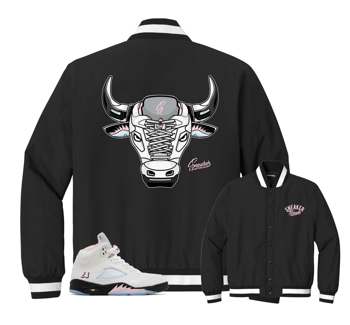 Retro 5 Soft Pink War Bully Insulated Jacket