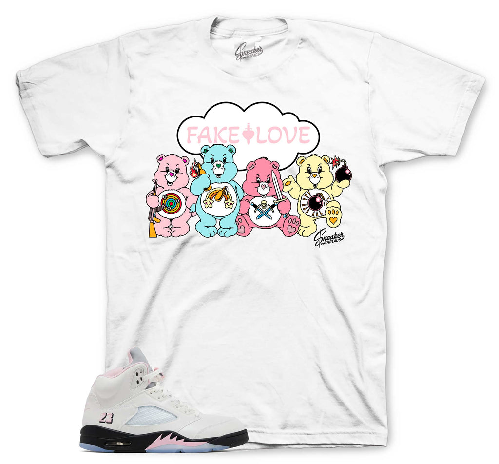Retro 5 Soft Pink Fake Love Shirt