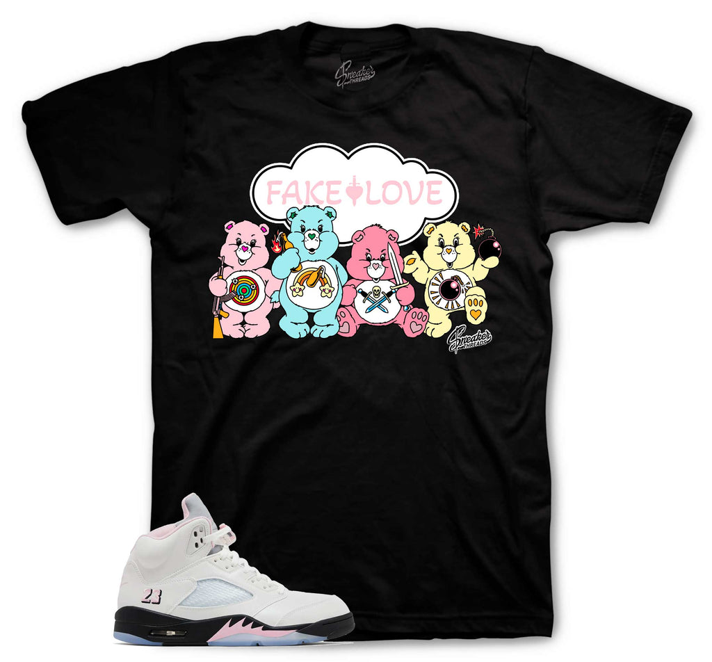 Retro 5 Soft Pink Fake Love Shirt