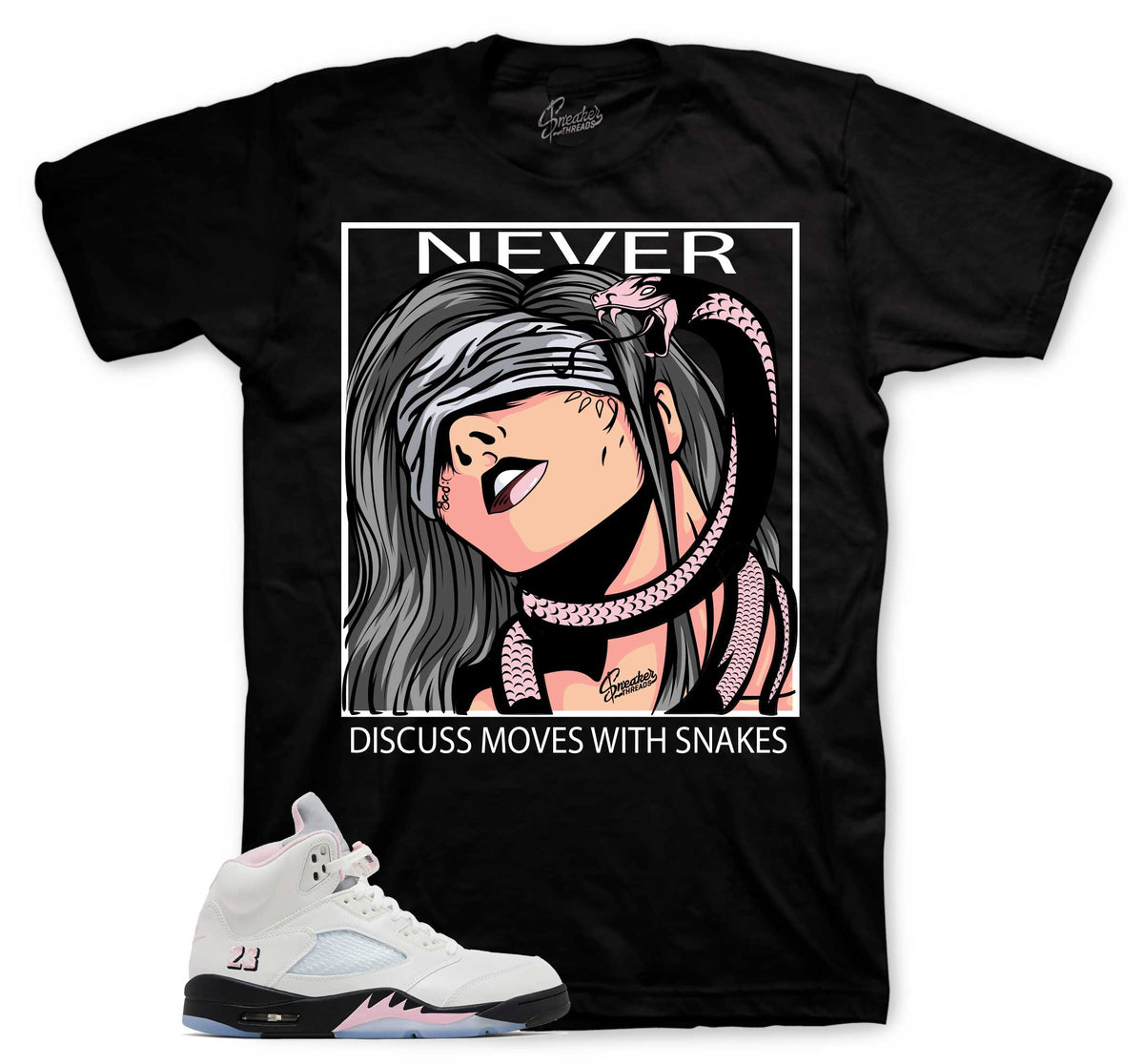 Retro 5 Soft Pink Never Discuss Shirt