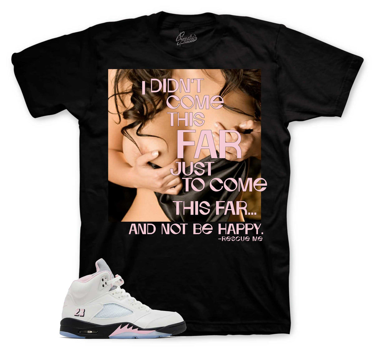 Retro 5 Soft Pink Rescue Me Shirt