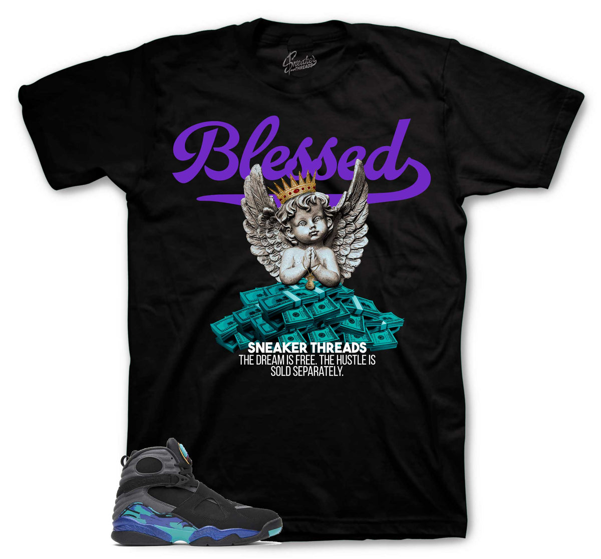 Retro 8 Aqua Blessed Angel Shirt