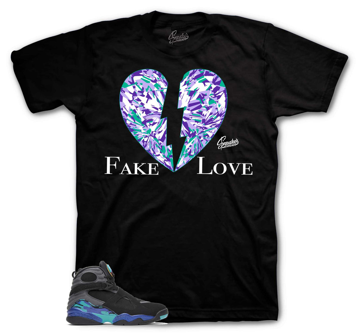Retro 8 Aqua Fake Love Shirt