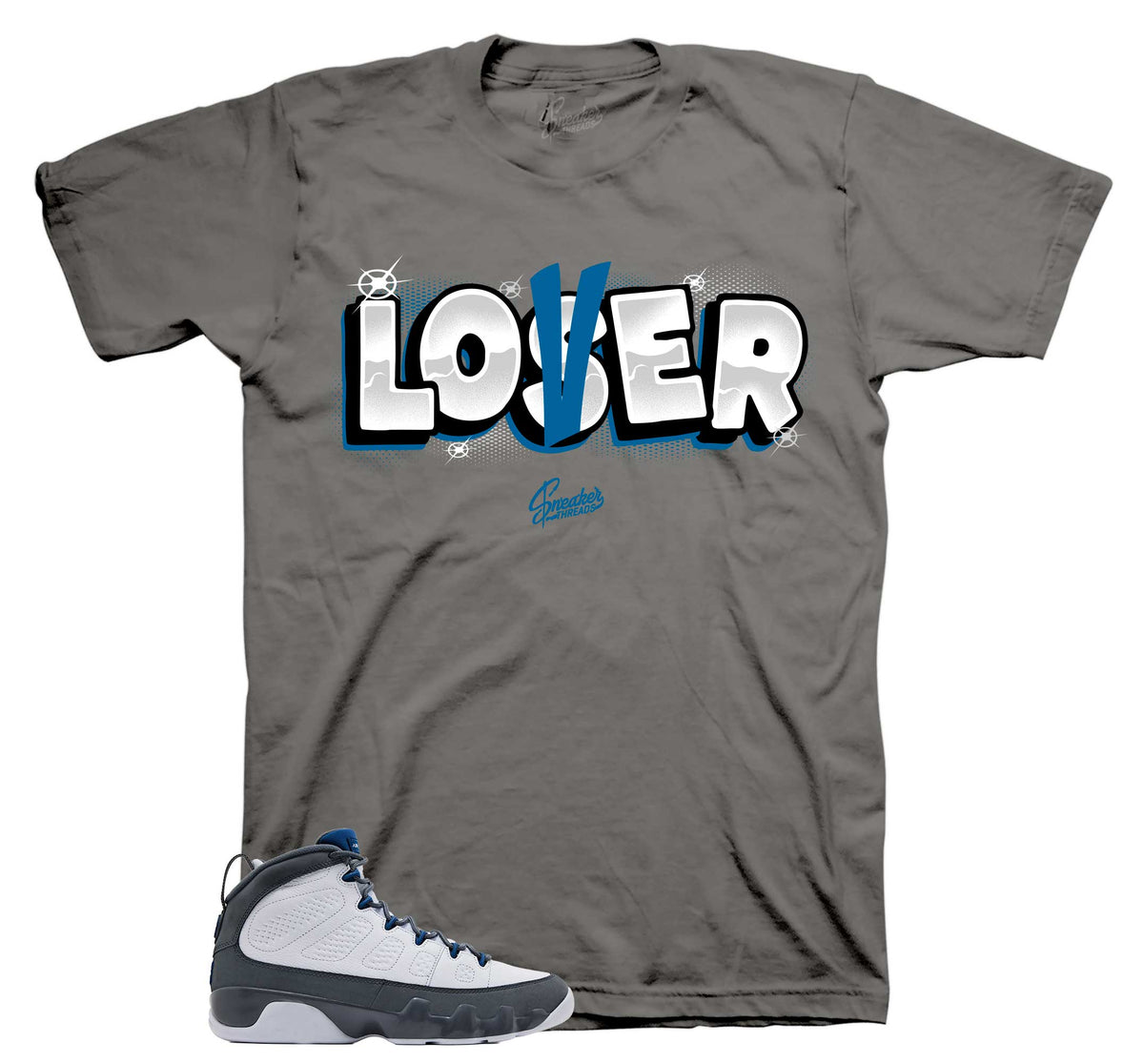 Retro 9 Flint Grey Loser Lover Shirt