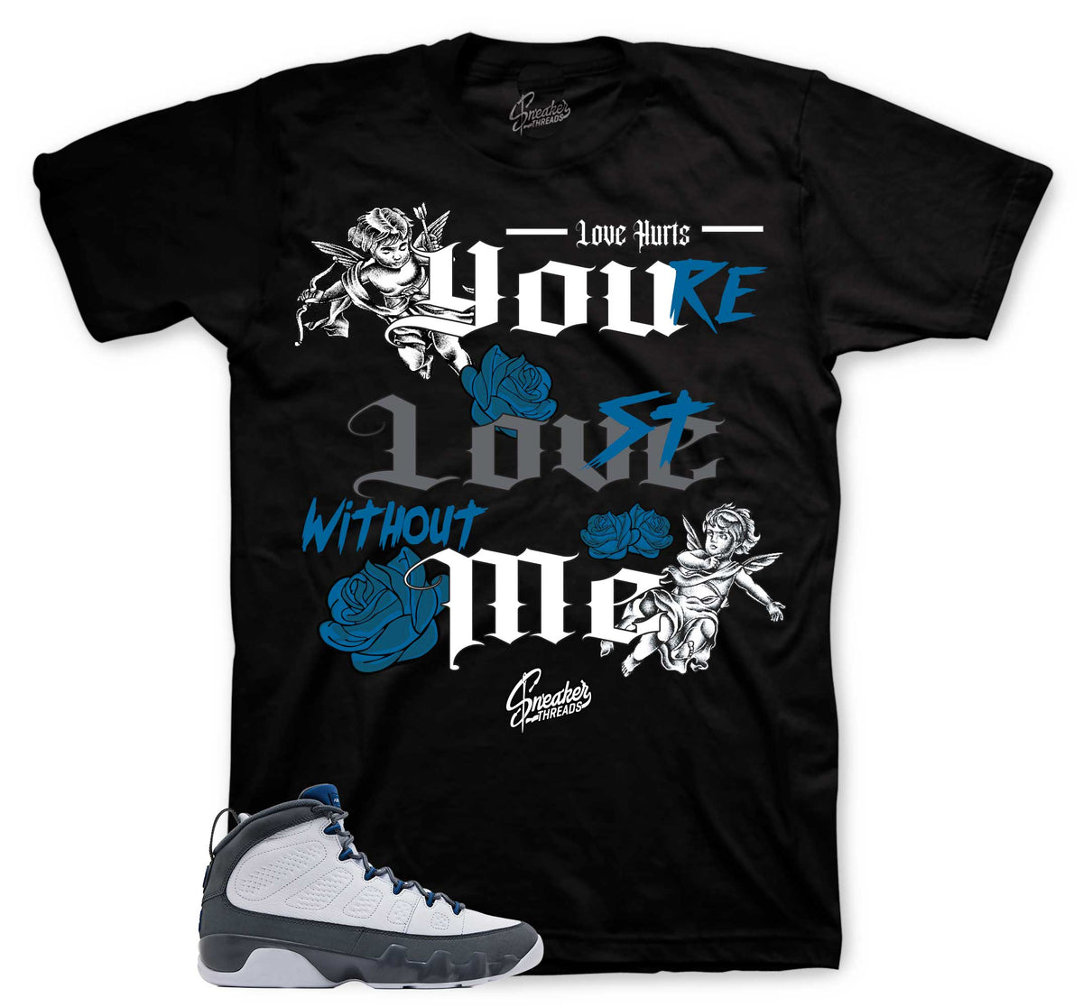 Retro 9 Flint Grey Love Hurts Shirt