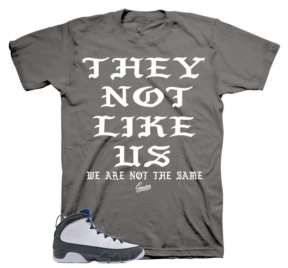 Retro 9 Flint Grey Not Like Us Shirt