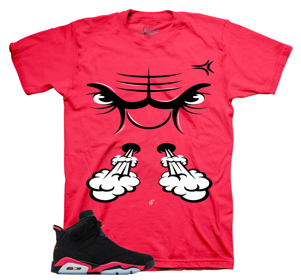 Retro 6 Infrared Raging Face Shirt
