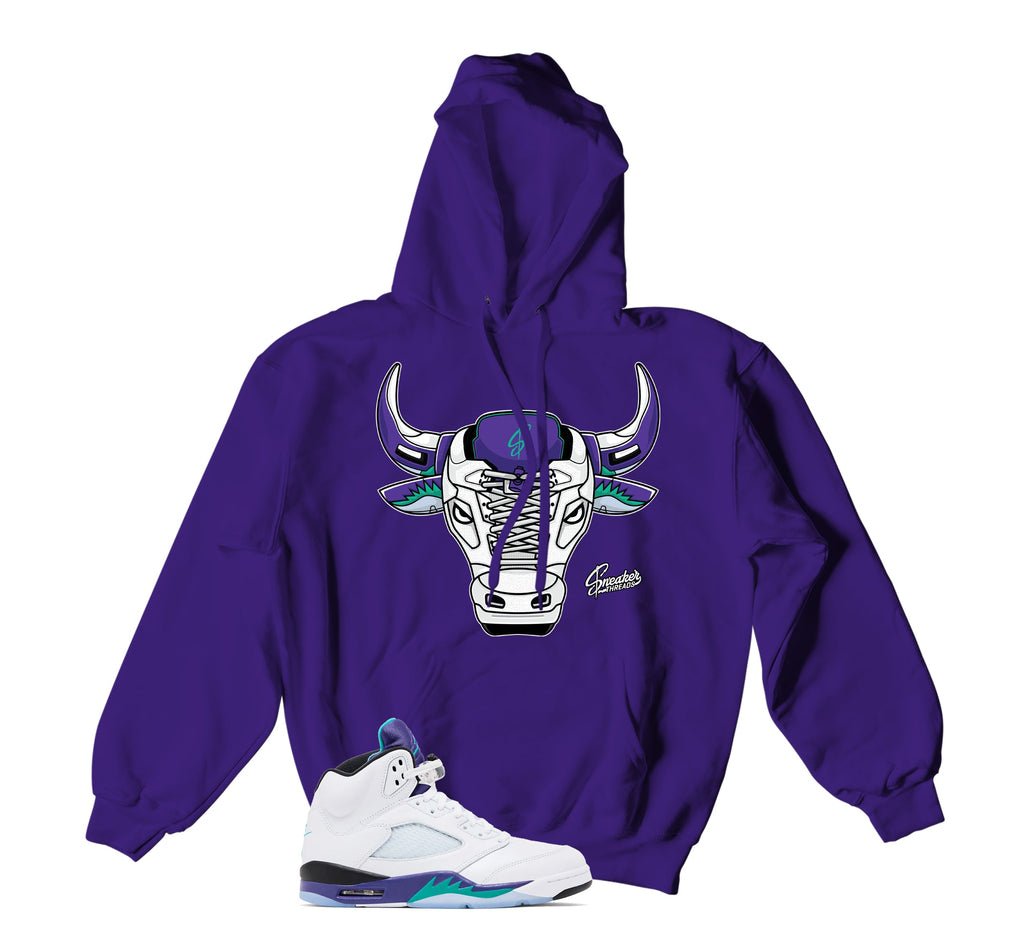 Retro 5 Grape War Bully Hoody