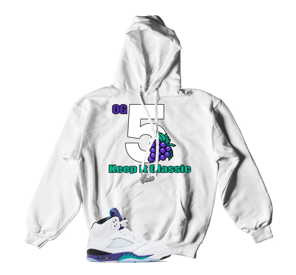 Retro 5 Grape Keep It Classic Hoody