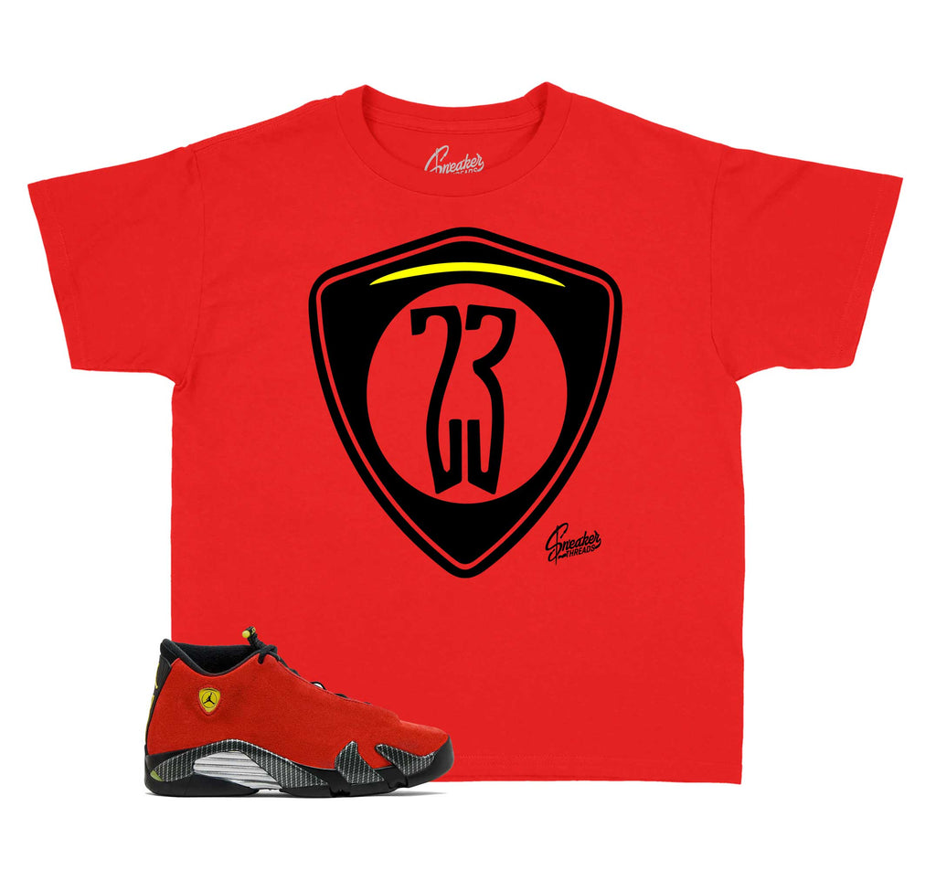 Kids - Challenge Red 14 Shield Shirt