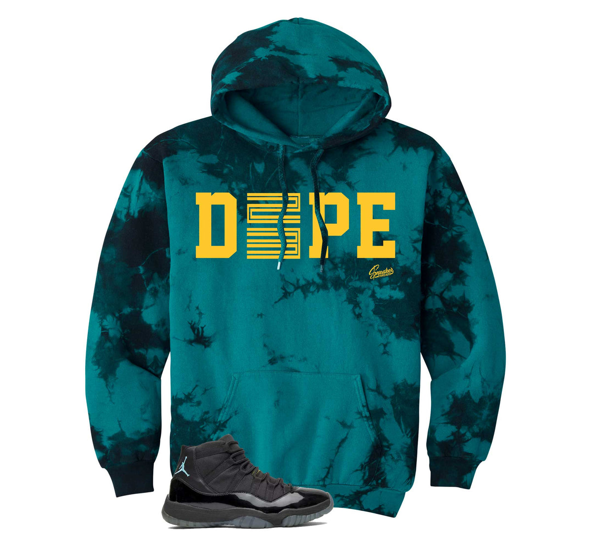 Retro 11 Gamma Blue D23 Tye Dye Hoody