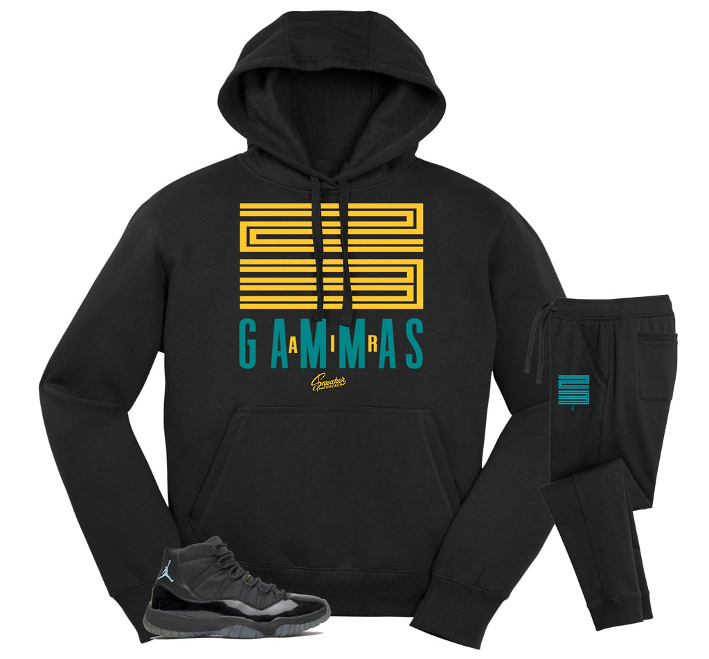 Retro 11 Gamma Blue Air Gammas Hoodie Jogger Set