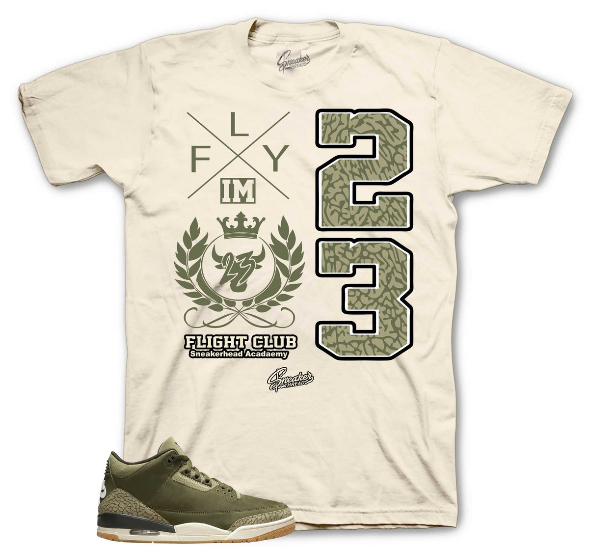 Retro 3 Family Affair Flight Crest Shirt