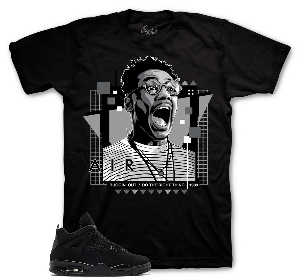 Retro 4 Black Cat Buggin out Shirt