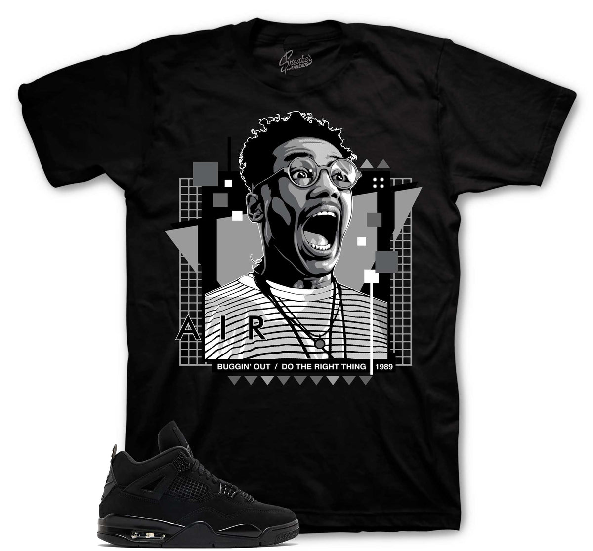 Retro 4 Black Cat Buggin out Shirt