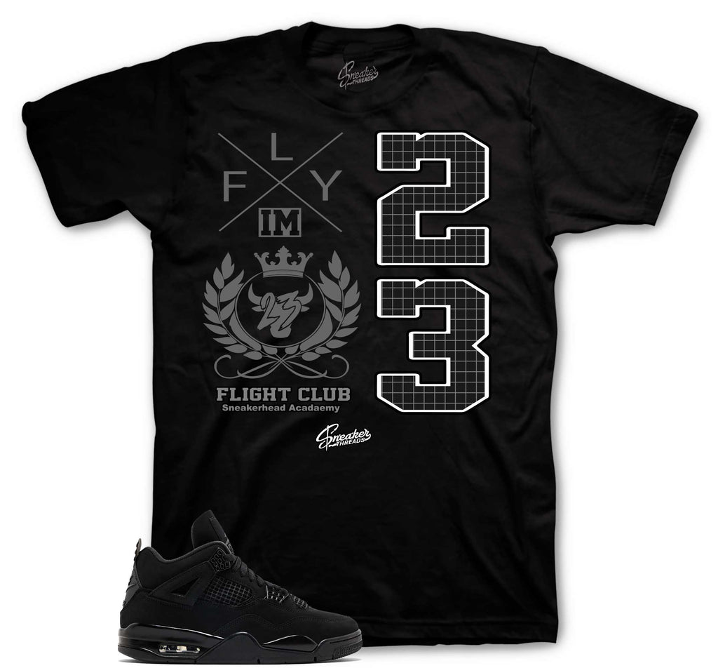 Retro 4 Black Cat Flight Crest Shirt