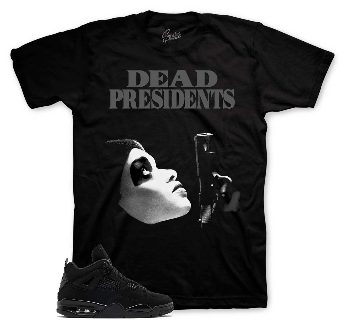 Retro 4 Black Cat Dead pres Shirt