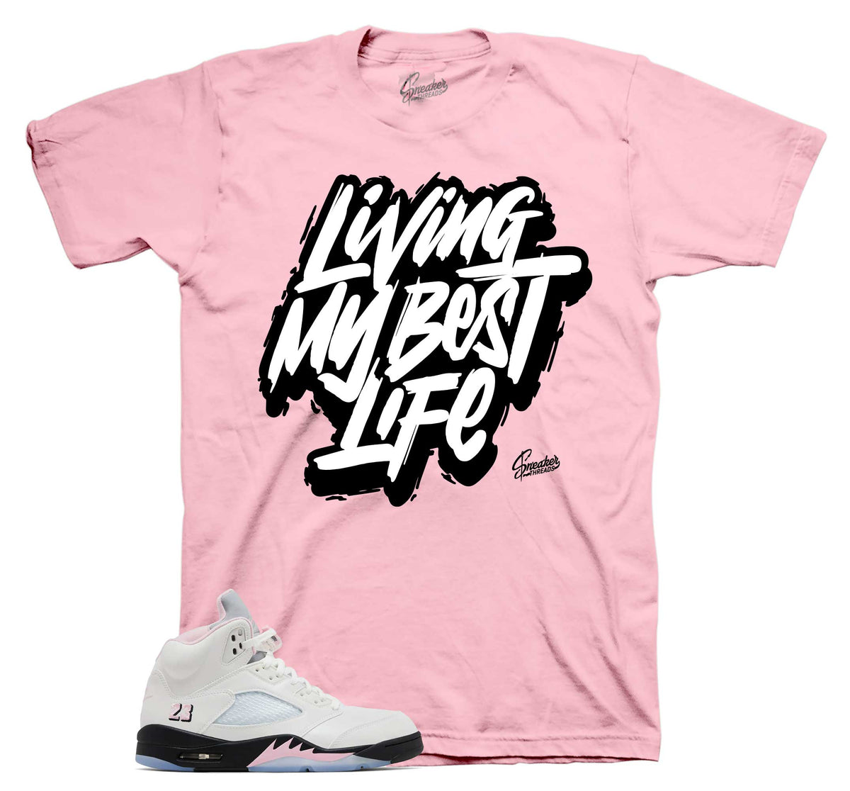Retro 5 Soft Pink Living Live Shirt
