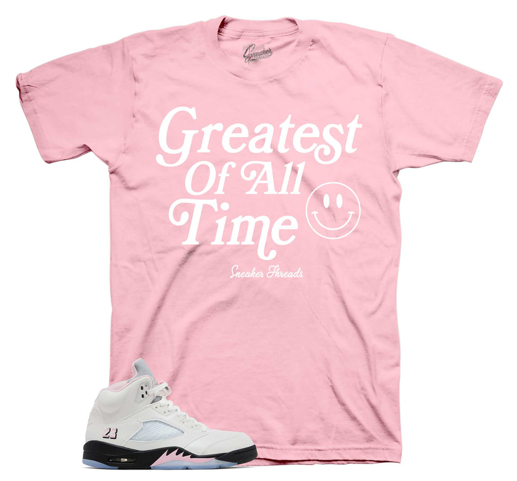 Retro 5 Soft Pink Goat Shirt